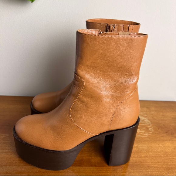 Simon Miller High Raid Low Leather Platform Heeled Fall Boots - Picture 9 of 15